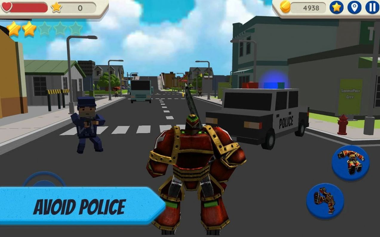 机器人城市生存(Robot Hero: City Simulator 3D)截图1