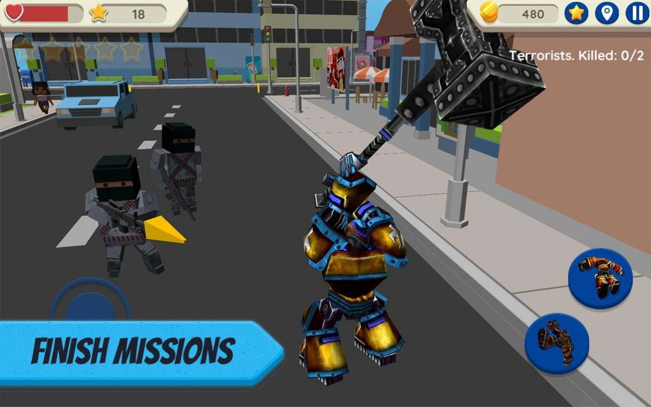 机器人城市生存(Robot Hero: City Simulator 3D)截图2